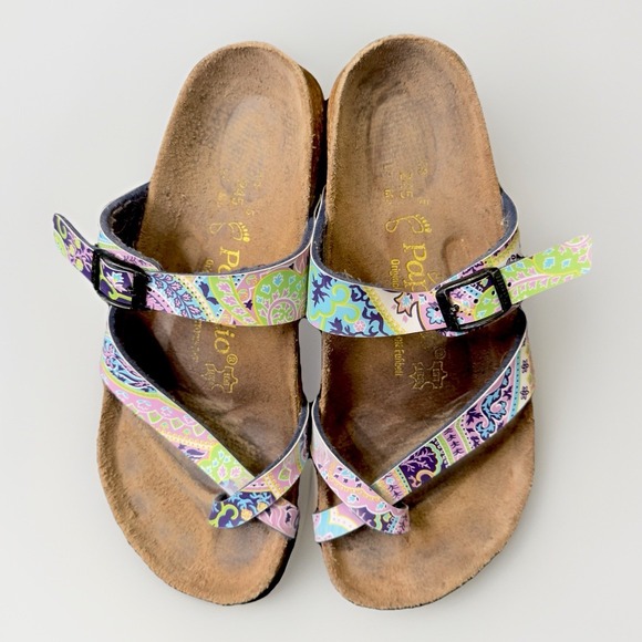 Birkenstock Papillio Womens Tabora Flat Sandals Paisley Print Size 38 - Picture 3 of 5